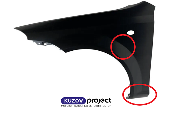 Крыло левое Chevrolet Lacetti 2004-2013 HBK (Тайвань / Залом) Дисконт 30%