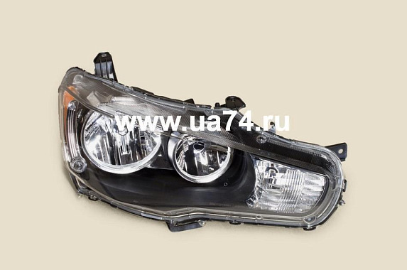 Фара правая с мех.корректором Mitsubishi Lancer X 07- (Китай)