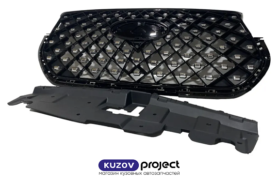 Решетка радиатора под камеру Chery Tiggo 7 Pro 2019- (Китай)