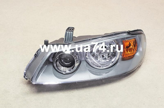 Фара левая серая под электрокорректор Nissan Almera N16 2003-2005 (TYC / Тайвань)